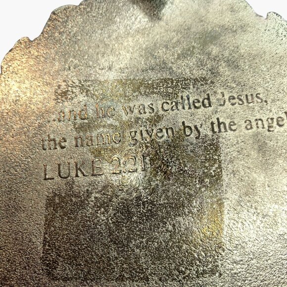 Virgin Mary Madonna Child Pendant Christmas Ornament Luke 2 21 Baby Jesus - Picture 3 of 8